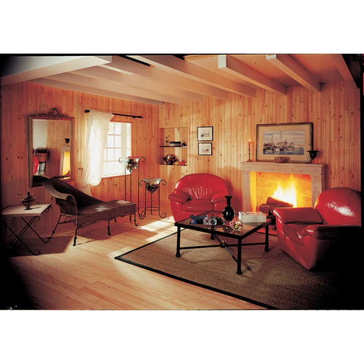 mise en situation d'un parquet en pin massif