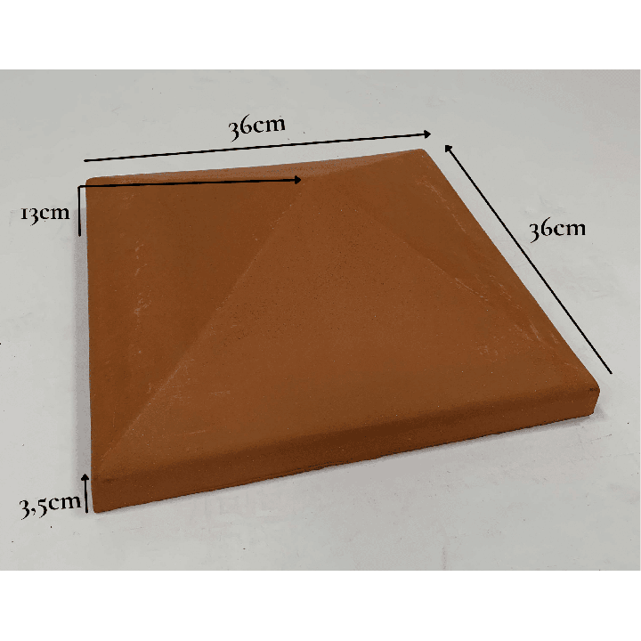 chapeau pilier penté terre cuite 5