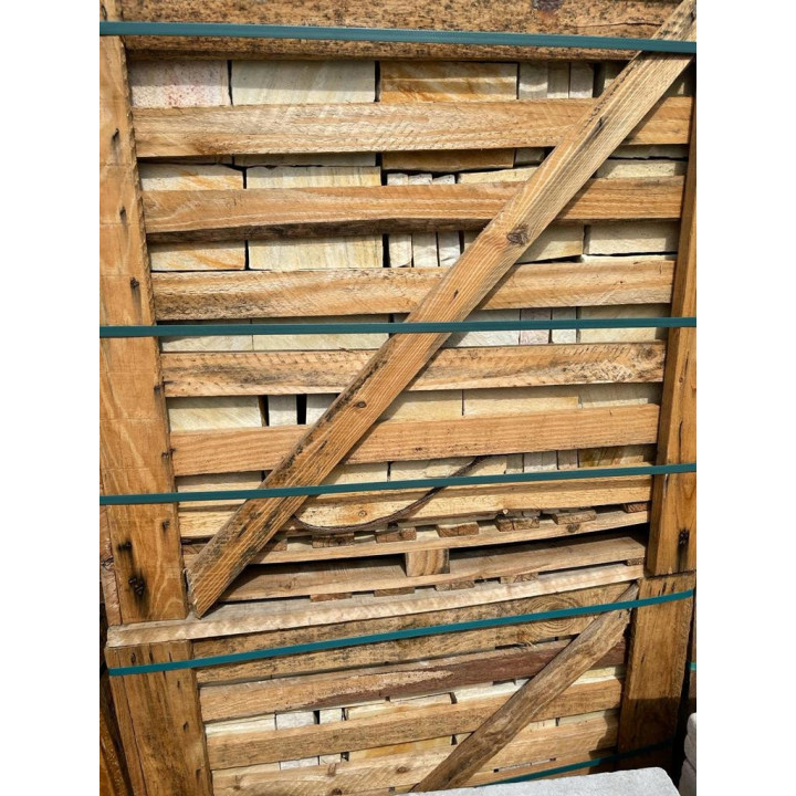 Pavés en pierre quartzite claire