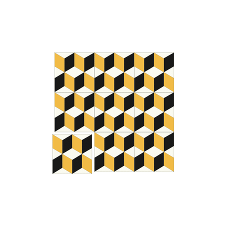 Carreau de ciment à motif géométrique Paradoxe