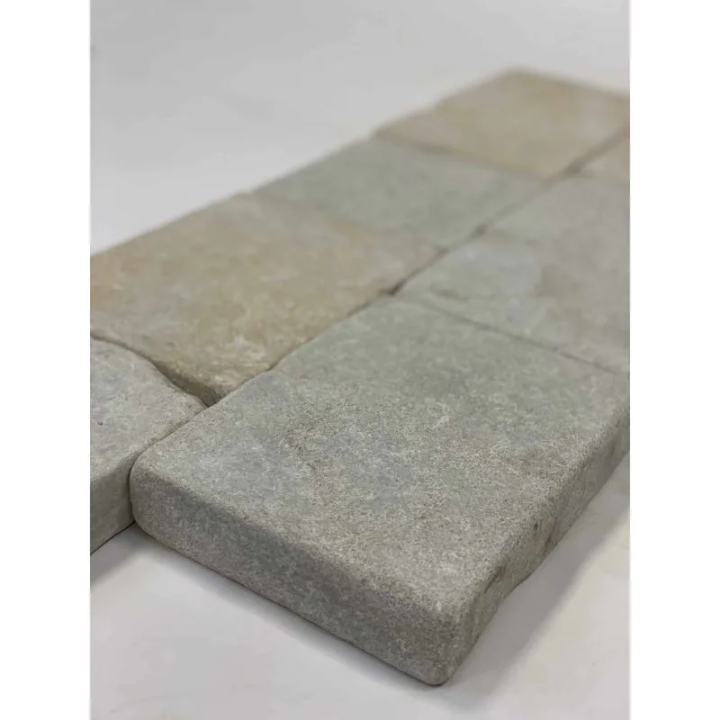 pavé clair vu de coté sans joint