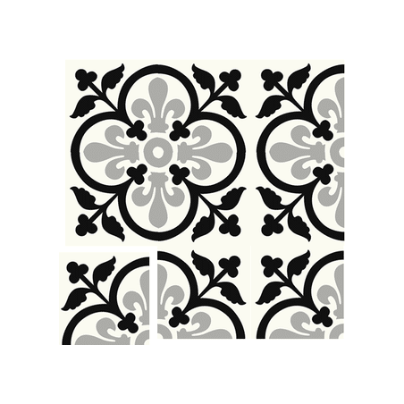 Carreau de ciment fleur de lys Giverny