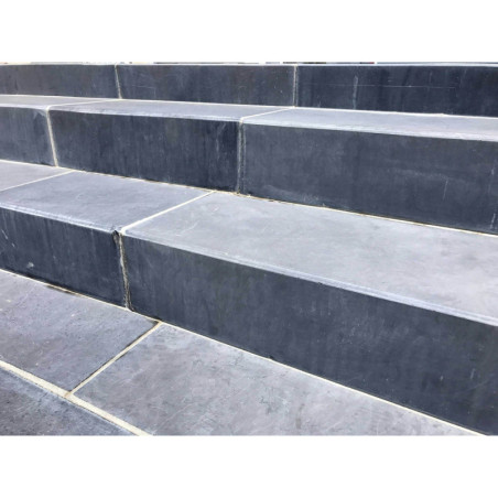 Marche en pierre bleue lisse