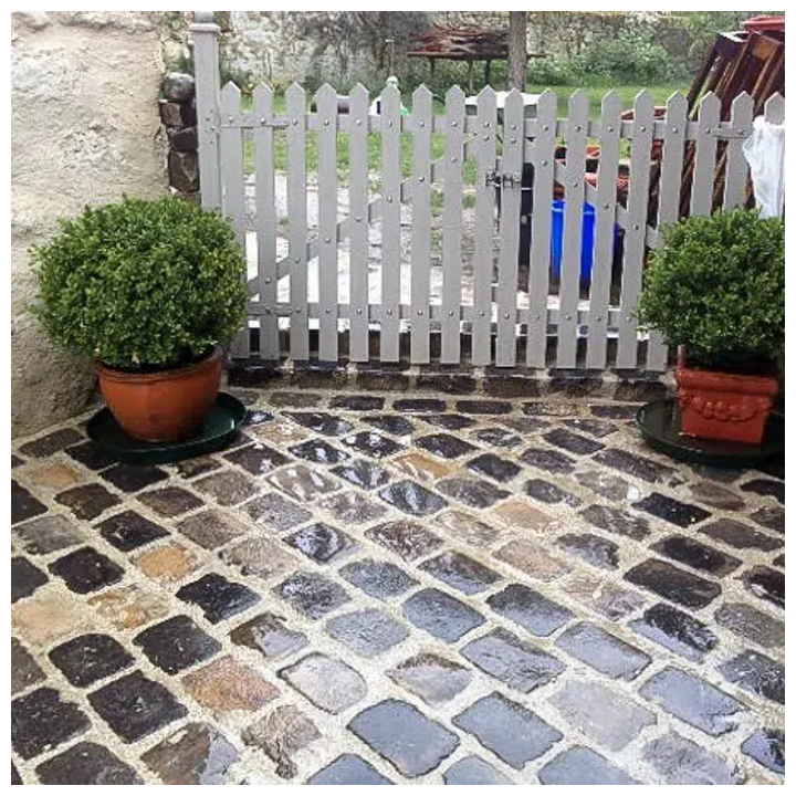 allée en pavé grès de récupération