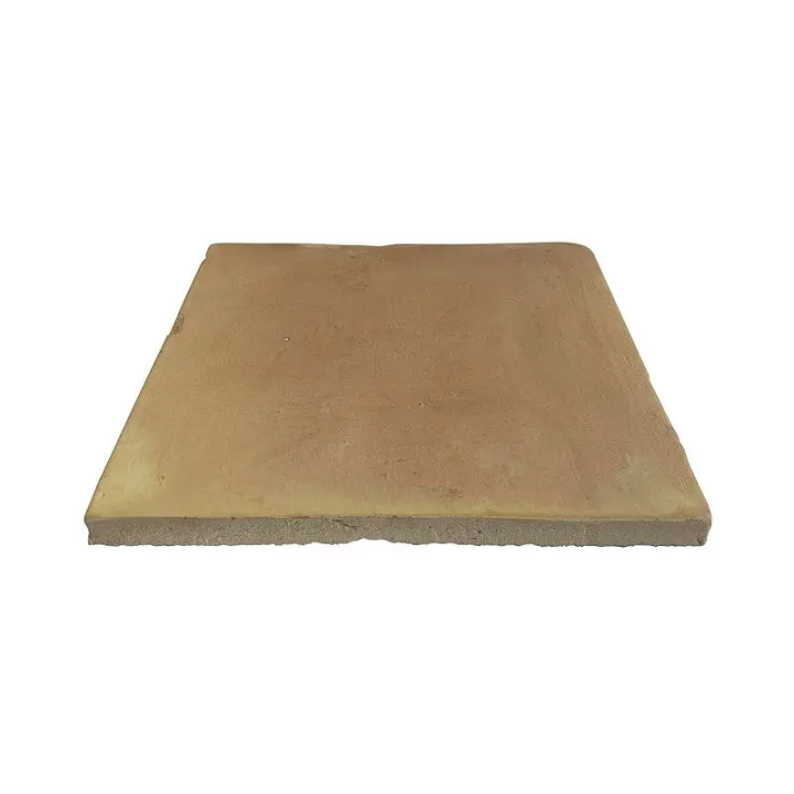 Tomette carrée moulée main rosée 38