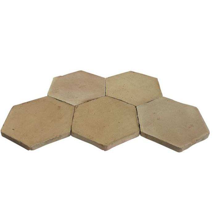 Ensemble de TOMETTE HEXAGONALE MOULÉE MAIN ROSÉE - 20x20x2