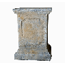 Socle rectangulaire classique en pierre reconstituée patinée Ligerio
