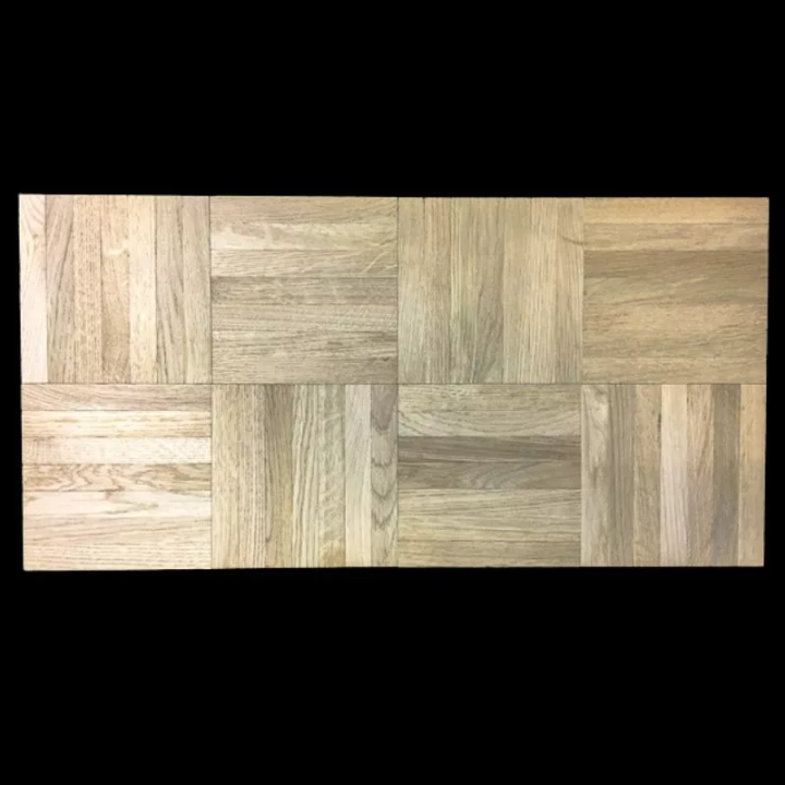 Dalle chêne massif rectangulaire motif mosaïque