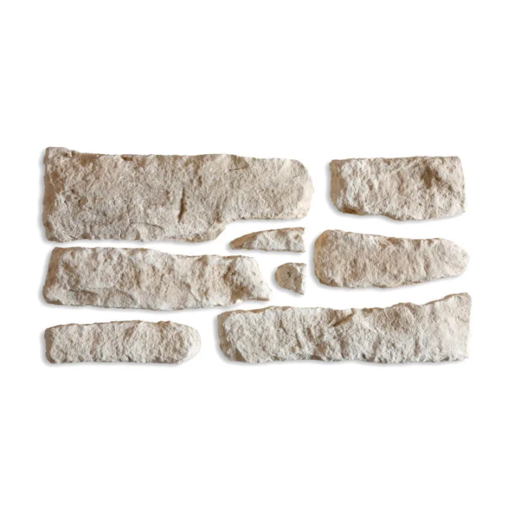 pierre de parement causse ton pierre sur fond blanc avec effet d'ombre