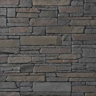 pierre parement rocky mountain anthracite posé au mur