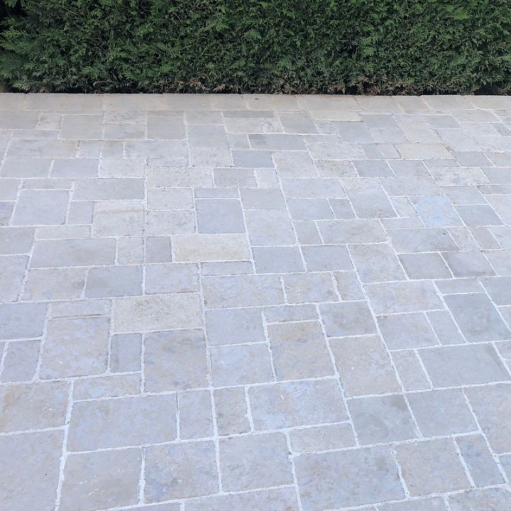 Pavé pour allée piétonne en pierre du Nivernais - Opus