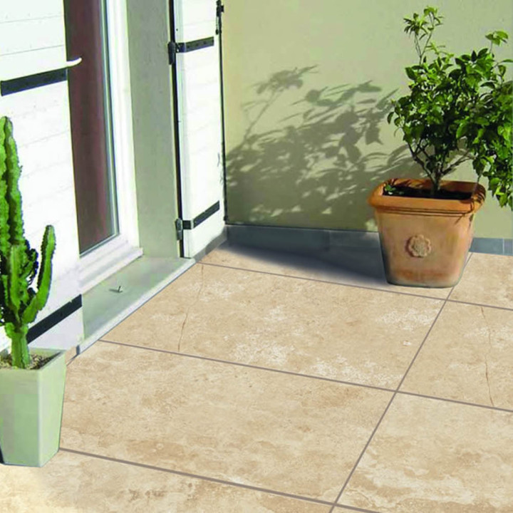 carrelage effet pierre de travertin beige pour votre décoration - Ligerio