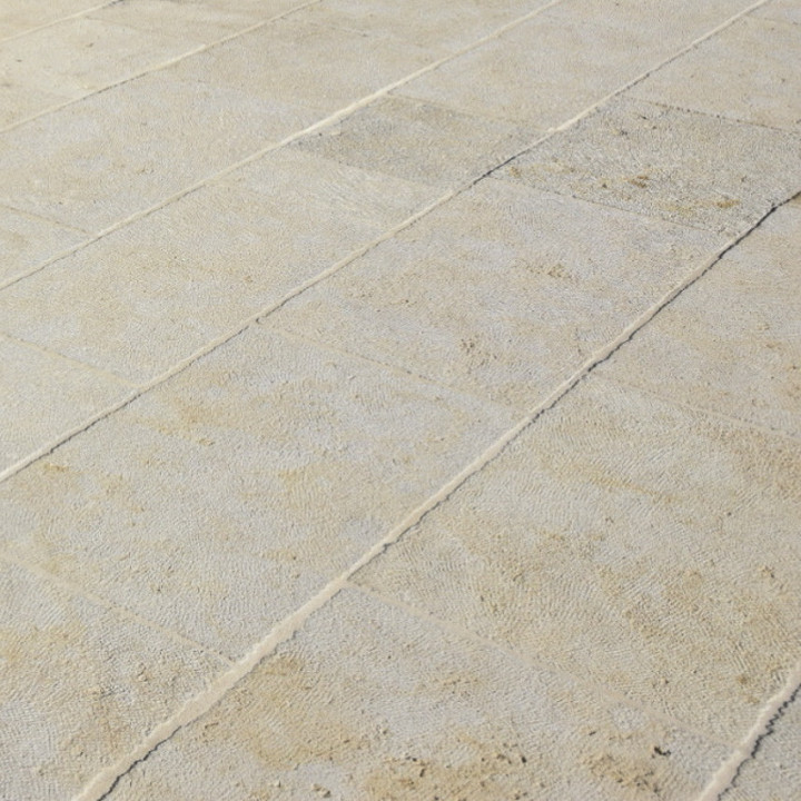 Dallage pierre naturelle beige Castel vue zoomée
