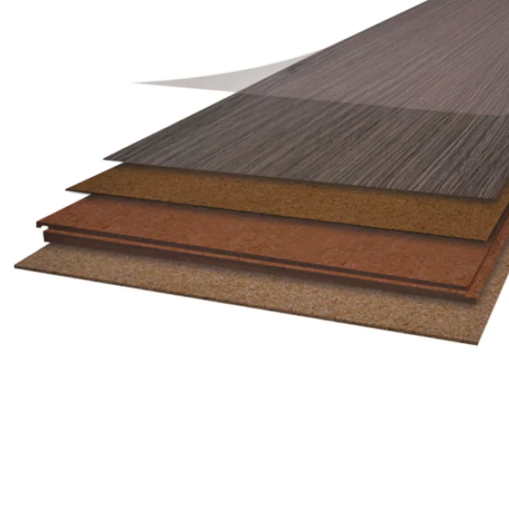Couche de parquet en liège aspect bois