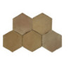 _TOMETTE HEXAGONALE MOULÉE MAIN ROSÉE - 20x20x2