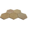 Ensemble de TOMETTE HEXAGONALE MOULÉE MAIN ROSÉE - 20x20x2