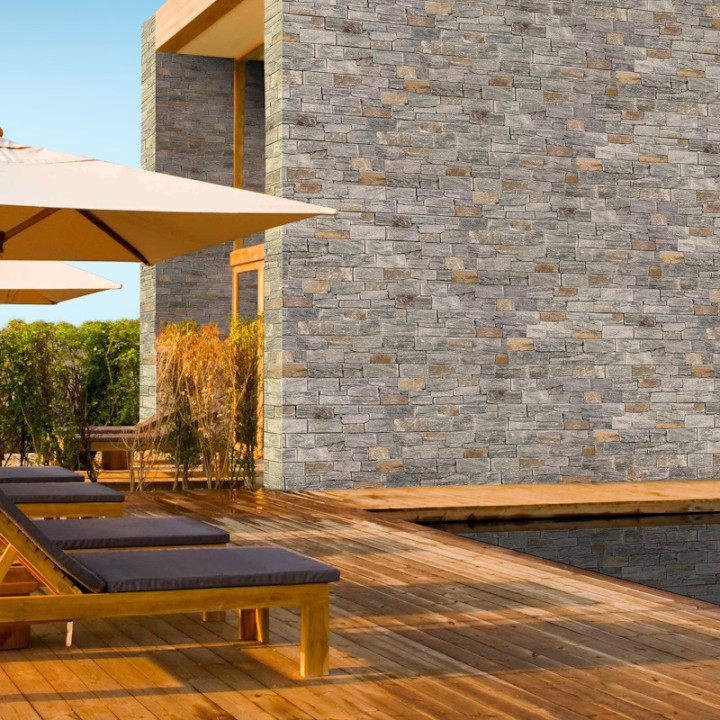 parement en quartzite Muraille