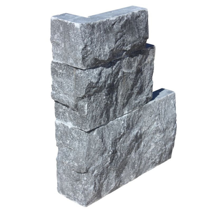 Angle parement travertin noir face éclatée packshot multi