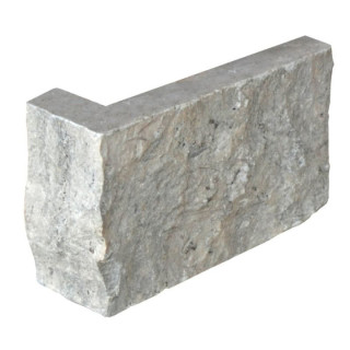 Angle de parement travertin silver face éclatée