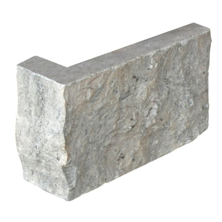 Angle de parement travertin silver face éclatée