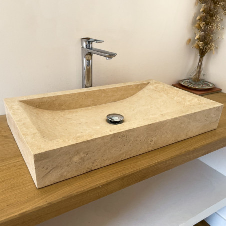Vasque en travertin
