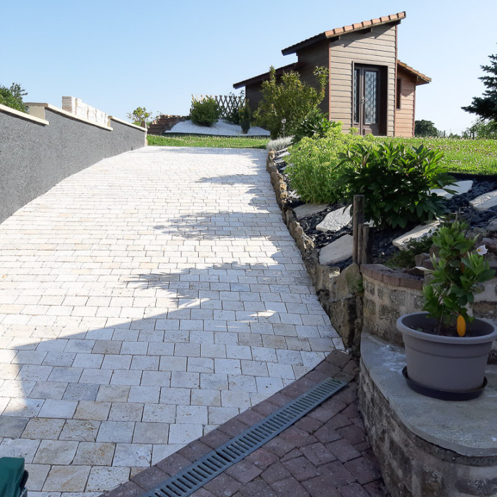 Pavé en travertin choix naturel