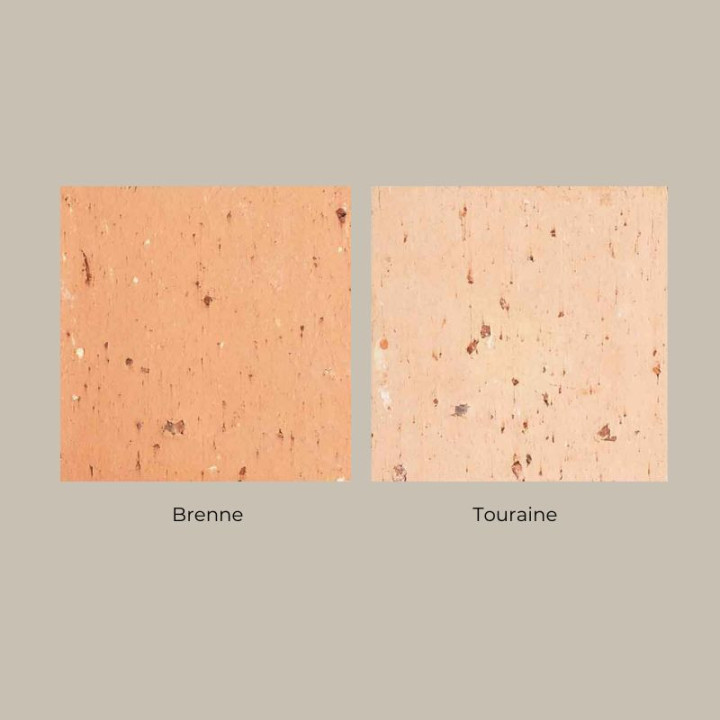 Tomette carrée aspect arraché 16 cm x 16 cm x 2