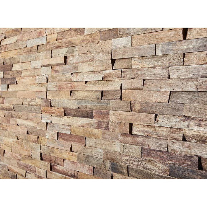 Photo d'un mur de parement en bois exotique bangkirai