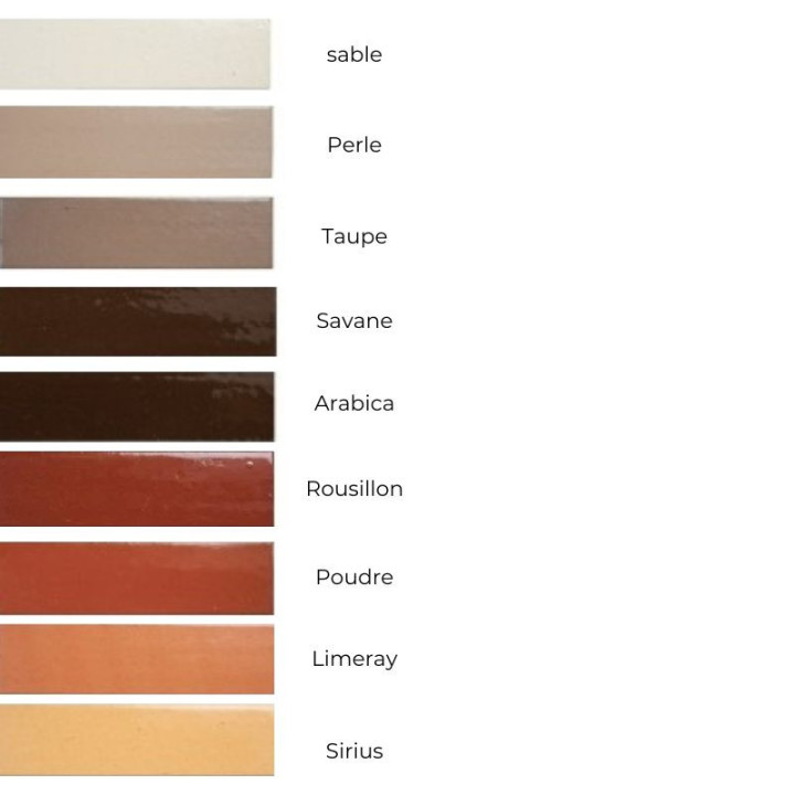 Plaquette d'angle en terre cuite naturelle lisse x 9 coloris