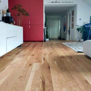 Parquet chêne intense brut pré poncé