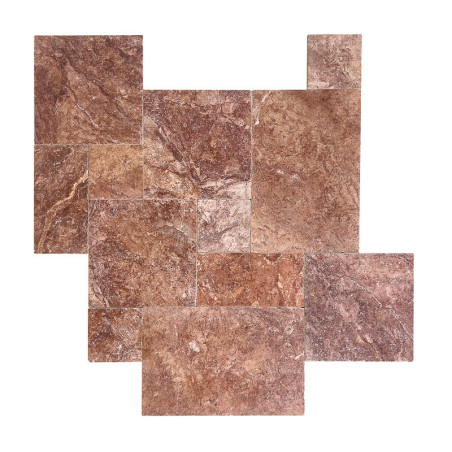 Carrelage en travertin rouge premier choix