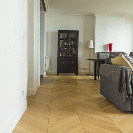Parquet point de Hongrie massif rustique