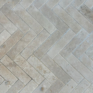 Pavé en travertin premier choix beige 20x5