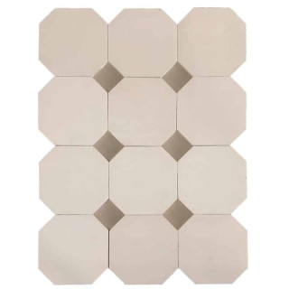 Dallage à cabochons Poillé avec cabochons colorés