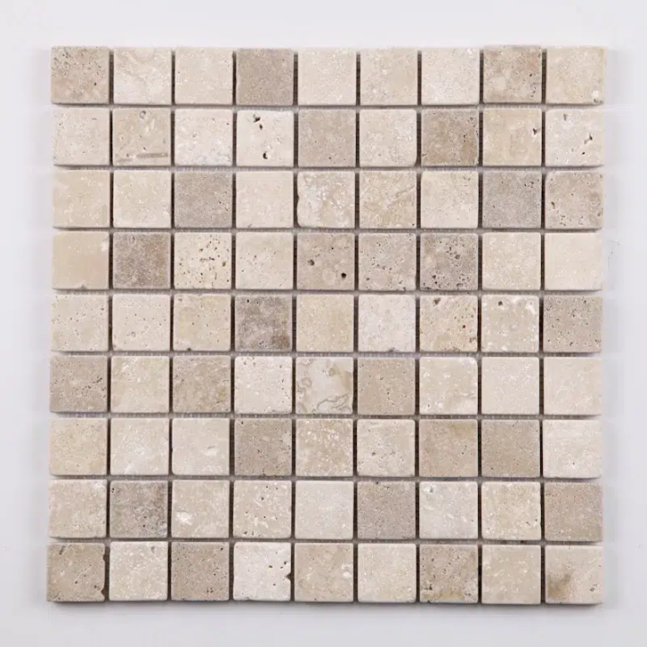 Mosaïque en travertin premier choix mix