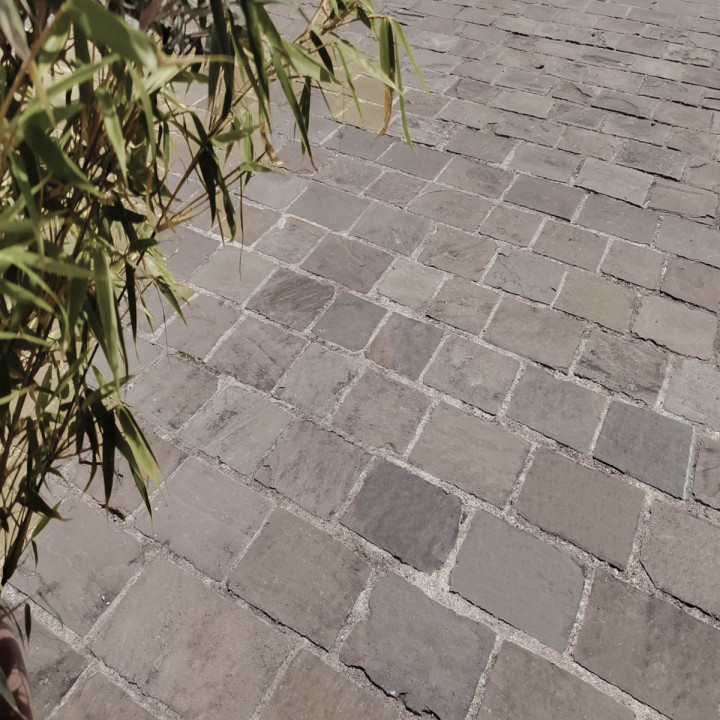 Pavé en grès kandla gris (calibré)