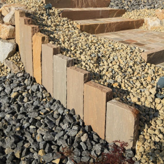 Pallissade jardin en grès kandla brun