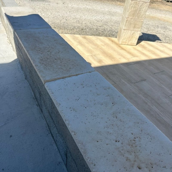 Zoom sur dessus de mur effet naturel nuancé