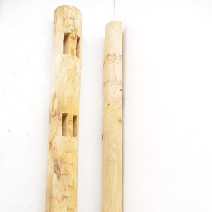 Poteau de Clôture châtaignier Post & rail demi-rond