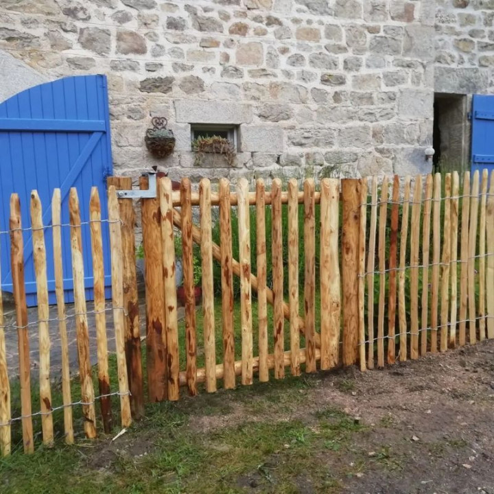 Portail Gaulois simple 100x100 devant une maison