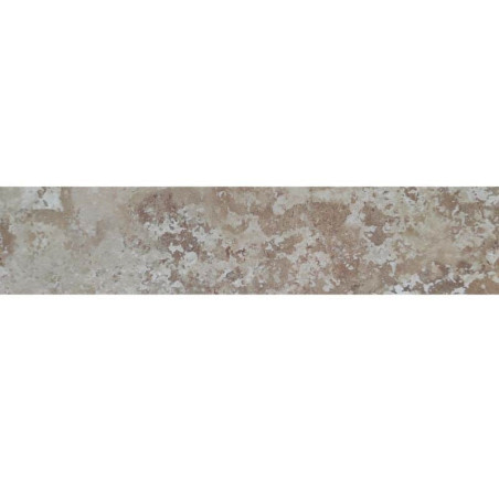 Plinthe en carrelage imitation travertin mix