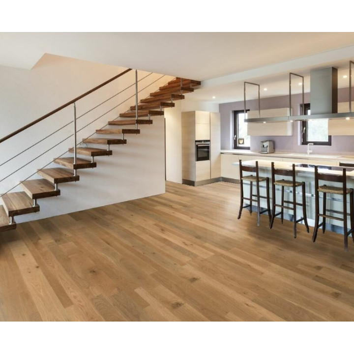 Parquet contrecollé chêne à la Française salle à manger