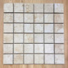Mosaïque en carrelage effet pierre de travertin