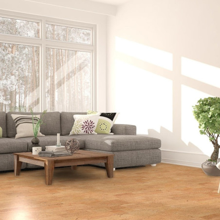 Parquet flottant naturel en liège