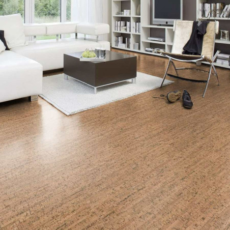 Parquet flottant naturel en liège