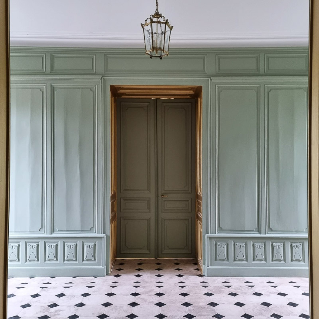 Dallage à cabochons en pierre du Nivernais - 1,5 cm, Adoucie, 30 cm x 30 cm, 10 cm x 10 cm