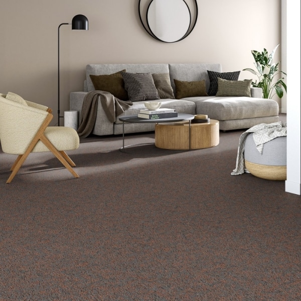 Dalles de moquette Tarkett Airmaster Salina gold dans salon