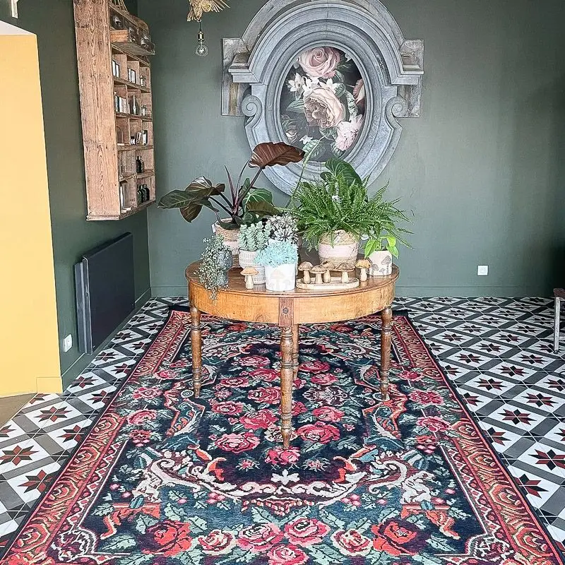 Nos carreaux de ciment Étoile pour une boutique de fleurs