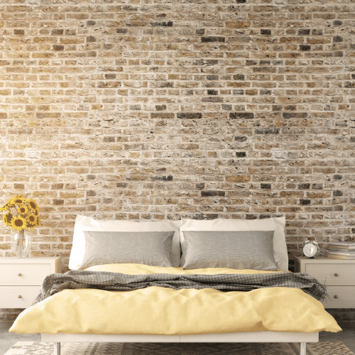 Idées déco : des pierres de parement pour la chambre