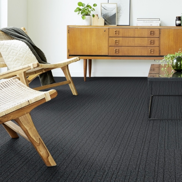 Moquette Desso Airmaster Tarkett dans un salon